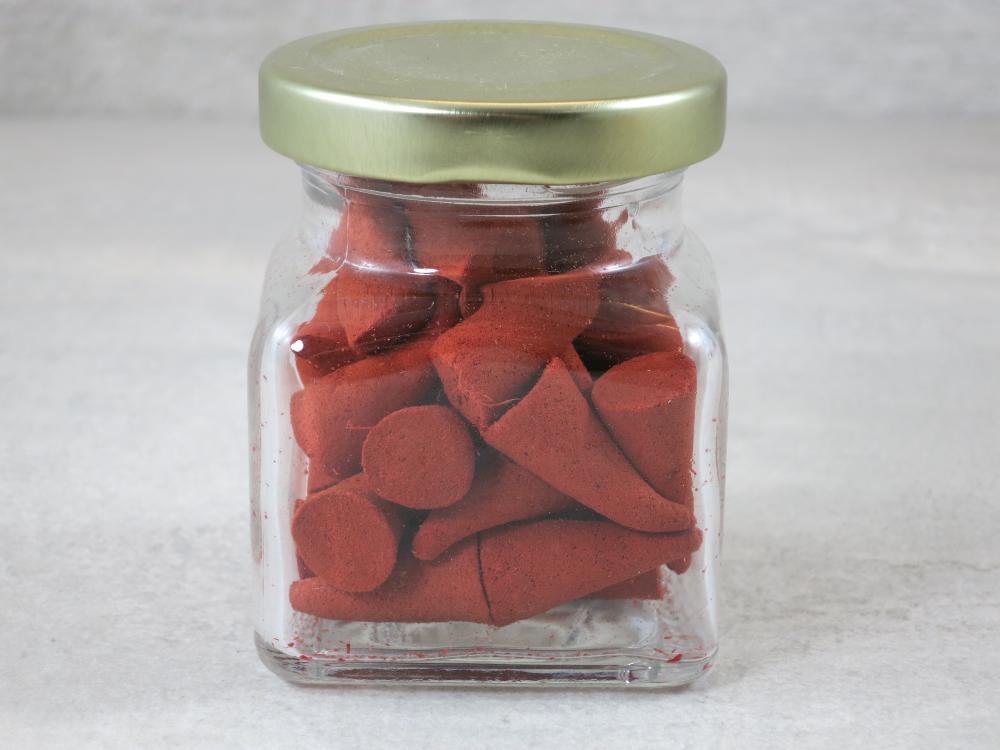 Räucherkegel 100 Stück, Zimt (orange) im Beutel, Vorratspack